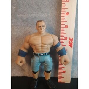WWE John Cena Action Figure Mattel Blue Shorts Wristbands Toy Wrestling Loose